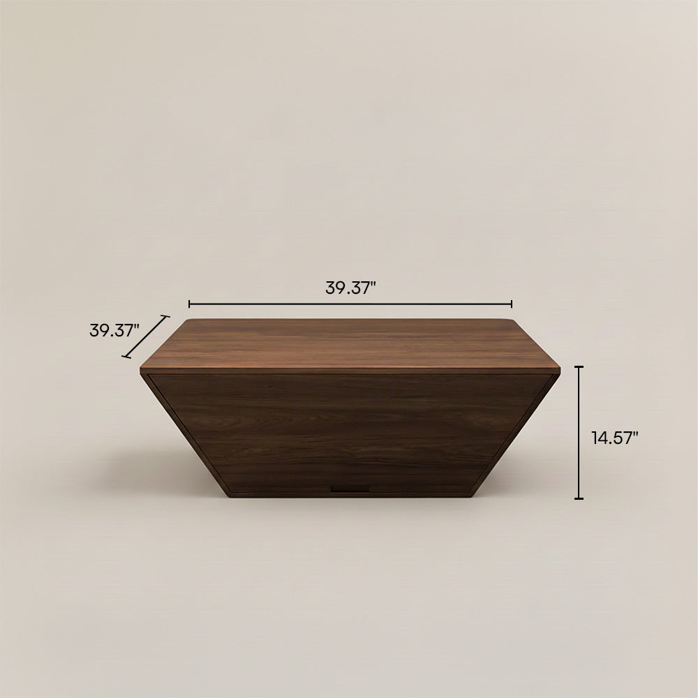 POVISON CT-WNS02 Square Wood Coffee Table with Storage 100cm