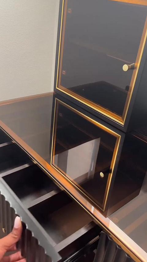 POVISON VB083DW Modern Makeup Vanity Table Set with LED Mirror 120cm