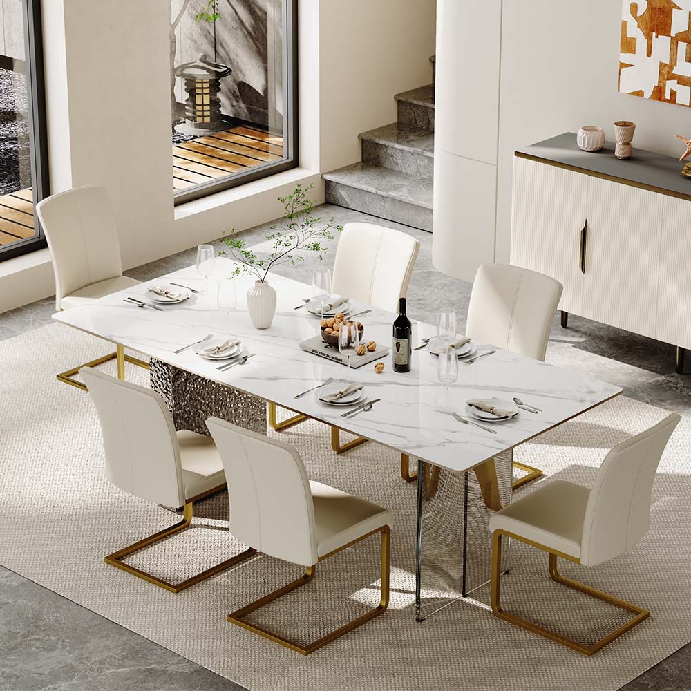 POVISON CR0105W Modern Luxury Leather Dining Chairs