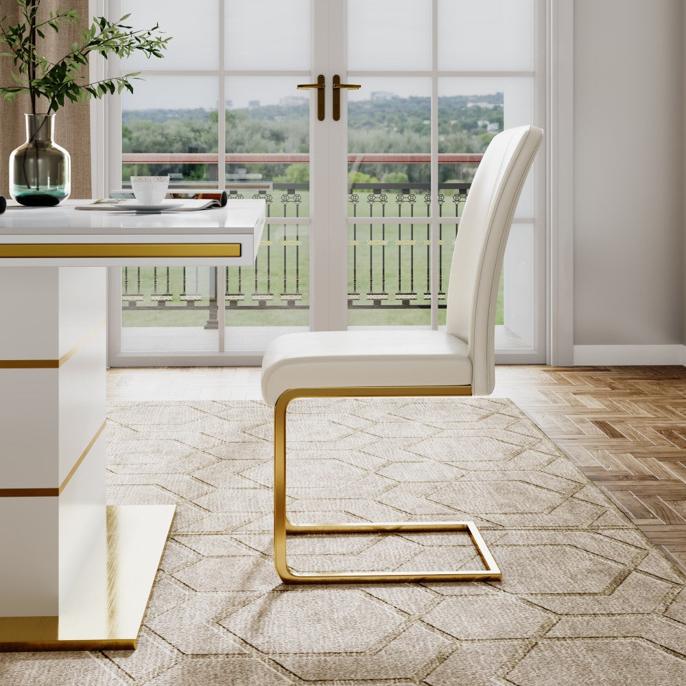 POVISON CR0105W Modern Luxury Leather Dining Chairs