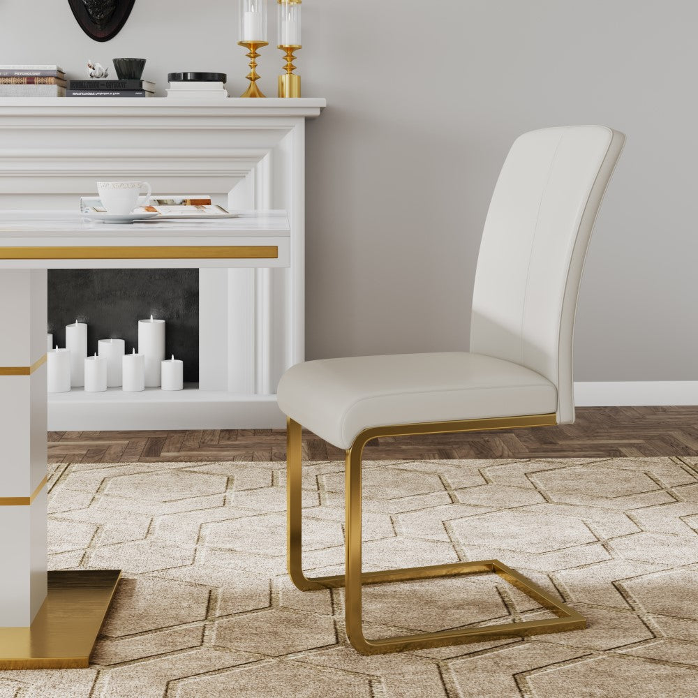 POVISON CR0105W Modern Luxury Leather Dining Chairs